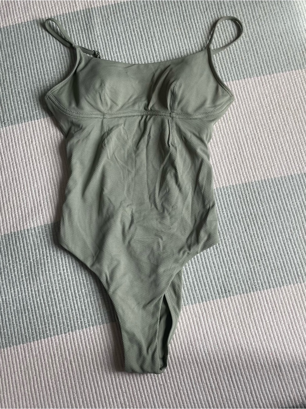 lululemon athletica Olive Green One-Piece Swimsuit with Cutout